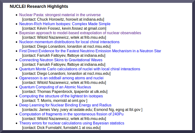 example of research highlights